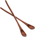 Mabor 2 Pcs Long Wooden Coffee & Tea Spoons, Honey & Jam Stirrer,