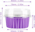 EUSOAR Baking Cups: 50pcs Aluminum Foil 5oz Reusable Cupcake Cups with Lids for Desserts and Catering
