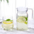 SEWACC 2 Pcs pot cold water bottle beverage kettle 21oz/600mL glass pitcher with lid covered pitchers iced tea pitcher fridge jug water jar clear cutlery pitcher with lid and spout with cover by SEWACC