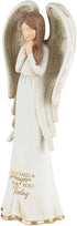 Dicksons Said A Prayer for You Today Angel Figurine, Ivory 3.5 x 8 Resin Stone Tabletop