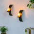 Sziqiqi Wall Candle Sconces for Decorations, Black Metallic Wall Mounted Candle Sconces for Room, Hallway, Entryway