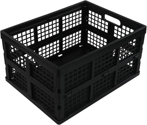 Utiao 34 3 Packs Quart Collapsible Storage Bins, Folding Crate, Milk Crate