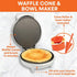 MasterChef Waffle Cone and Bowl Maker, Includes Shaper Roller and Bowl Press for Homemade Ice Cream Cones
