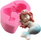 OBTANIM Silicone Mermaid Fondant Mold, Cute 3D Sleeping Baby Girl Mould for Cake Topper DIY Decoration Baking Tool