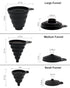 3 Sizes Kitchen Funnel Set, Food Grade Silicone Collapsible Funnels for Filling Bottles, Liquid & Powder Transfer