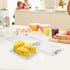 Yomjarl 2 Pack) Cheese Container Airtight with Draining Basket Cream Cheese Sliced Cheeses Box with Lid Saver