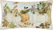 JWH Decorative Pillow Cover 3D Flower Accent Pumpkin Case with Watercolor Print