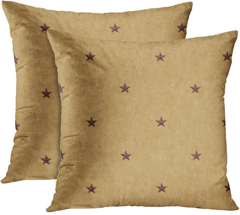 Emvency Throw Pillow Cover Rustic Americana Primitive Country Christmas Decorative Pillow Case (18 x 18 Inch)