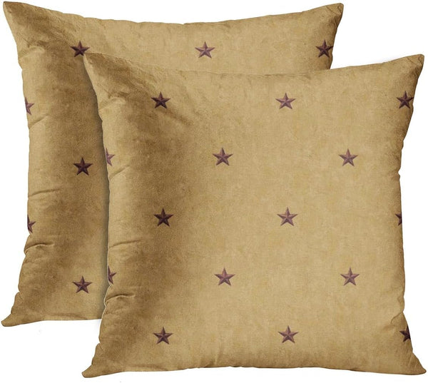Emvency Throw Pillow Cover Rustic Americana Primitive Country Christmas Decorative Pillow Case (18 x 18 Inch)