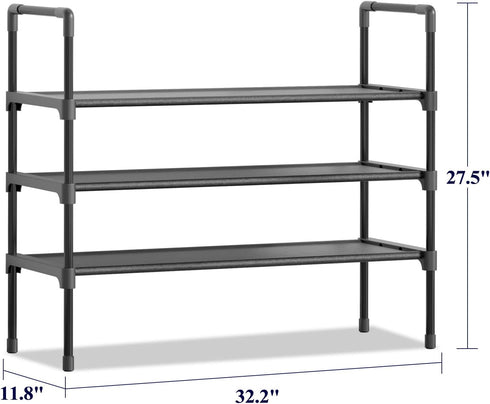 Closet Room,32.2" 11.8" 27.5", Kitsure Shoe Rack for - Shoe Organizer, Large-Capacity & Space-Saving Shoe Shelf