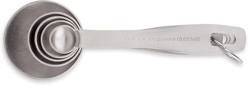 Stainless Steel Measuring Spoons - 5 Piece Heavy Duty Set for Dry Food, Spices, or Liquids