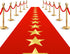 Timgle Disposable Red Plastic Carpet Runner, 3.28 x 16.4 ft, with Golden Star for Party, Wedding Theme Decoration