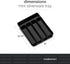 madesmart Premium Antimicrobial Classic Mini Silverware Tray, Soft Grip Non-Slip Kitchen Drawer Organizer, 5
