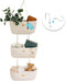 OrganiHaus White 3-Tier Wall Hanging Baskets for Organizing, Hanging Storage Basket, Over