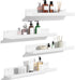 upsimples 4 Pack Acrylic Shelves for Wall Storage, 15" Floating Bookshelves for Kids, Room Decor