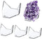 Hipiwe Acrylic Triangle Display Holder - 5 Packs Clear Plastic Easel Stands for Geodes, Rocks, Minerals, Medium
