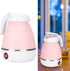 Electric Kettle, Portable Folding Water Boiler Silicone Household 400W US Plug 110V