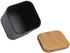 Juvale Coffee Tea Sugar Container Set - Black Iron Square, 3 Pack, 48 oz Each - Kitchen Canisters with Tight Seal Lids