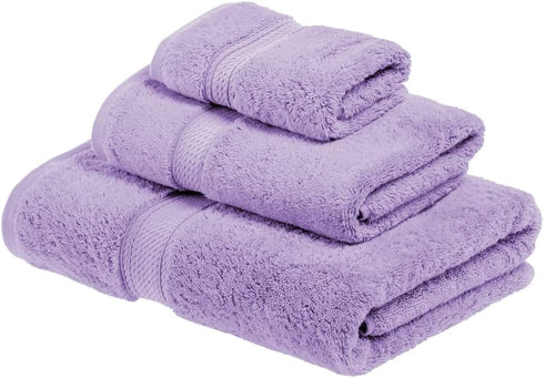 SUPERIOR Egyptian Cotton Pile 3 Piece Towel Set, Includes 1 Bath, 1