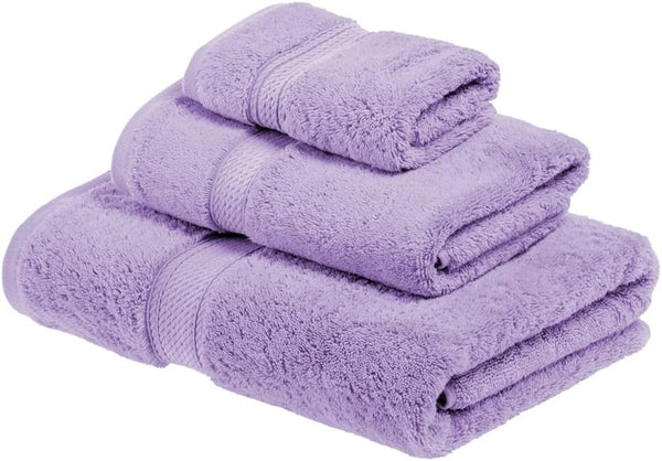 SUPERIOR Egyptian Cotton Pile 3 Piece Towel Set, Includes 1 Bath, 1