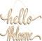 Hello Welcome Wood Sign Cutout, Wooden Letter Sign DIY Block Words for Home Door Wall Art Decoration