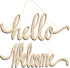 Hello Welcome Wood Sign Cutout, Wooden Letter Sign DIY Block Words for Home Door Wall Art Decoration