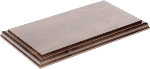 Plymor Solid Walnut Rectangular Wood Display Base with Ogee Edge, 9.75" W