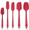 KITCHENLOVE 5 Piece Premium Silicone Spatula Set - 600°F Heat Resistant Non-Stick for Baking, Cooking, Mixing - Red