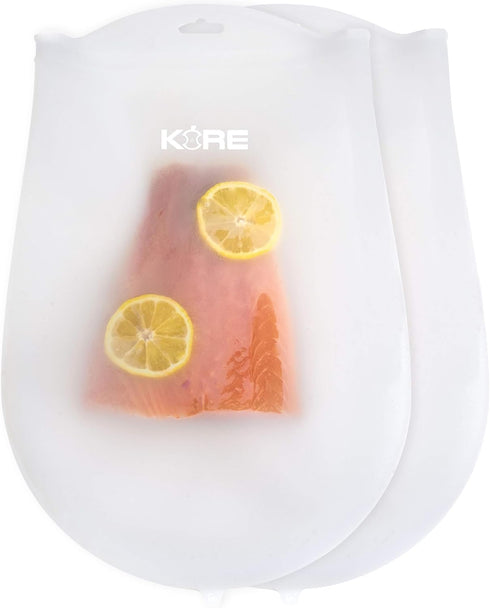 AppleKoreLiving Sous Vide Reusable Silicone Bags | Set of 2 Extra Large BPA Free Bags for Sous Vide Cooking