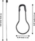 Hestya 500 Pieces Hang Tag String – Black, 500 Pieces Black Pins, 6.6 Inch Nylon String Price Tags, Plastic Fastener,