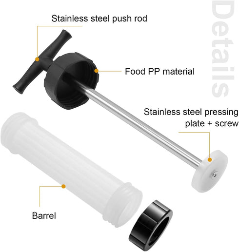 Hoypeyfiy 3 Homemade Sausage Maker Kitchen Sausage Stuffer Tool Manual Meat Filling Machine with Stuffing Tubes