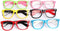 Fodattm Set of 6 Kids Candy Colour Glasses Frame Without Lenses, Nerdy Retro Party Supplies (Colour Random)