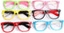 Fodattm Set of 6 Kids Candy Colour Glasses Frame Without Lenses, Nerdy Retro Party Supplies (Colour Random)