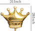 NpeyBeicuelq 4Pcs Gold Crown Foil Balloons, Wedding Bridal Shower Engagement Party Supplies