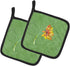Caroline's Treasures 8854PTHD Gerber Daisy Orange Pair of Heat Resistant Pot Holders for Cooking, 7 1/2 x 7 1/2