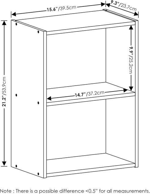 Furinno Luder Bookcase / Book / Storage in French Oak Finish