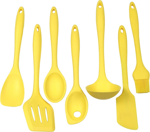 Chef Craft Premium Silicone Spoon Spatula, 11.5 Inch, Yellow Color