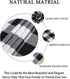 ShinyBeauty 54x54-Inch Checked Square Tablecloth, Black and White Buffalo Plaid Washable Cotton for Dining Room