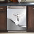 Dishwasher Magnet Cover Kitchen Decor, Silver Stainless Steel Bee Pattern Vinyl Decal, 23 W x 26 H
