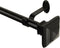 Elrene Home Fashions Florence Single Curtain Rod with Stacked Square Finials, 1" Diameter, Antique Black (28X48)