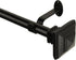Elrene Home Fashions Florence Single Curtain Rod with Stacked Square Finials, 1" Diameter, Antique Black (28X48)