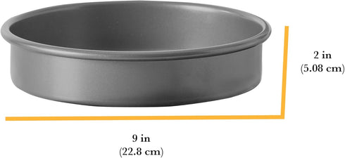 Chicago Metallic 59629 9-Inch Non-Stick Round Cake Pan - Commercial II for Layer Cakes, Cheesecakes, and More