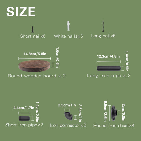 JINGHANGER 2 Pack 5.9 inches Round Floating Wood Corner Shelves, Wall Mounted Display Rack Diameter Indoor Circle Wall