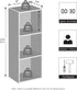 Closet 3-Tier Closet Closet Furinno Reed Organizers and Storage, Organizer, Open Shelf Storage, for Wardrobe, Bedroom