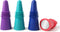 Wine Stoppers - Reusable Wine Bottle Stoppers, 4 Pack Multicolor Silicone for Glass Bottles