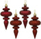Vickerman 4" Burgundy Finial - 4 Finish Assortment, 8/Bx