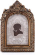SIKOO Vintage Mini Picture Frame 2.5 × 3.5, Antique Small Ornate Table Top Wall Mounting Photo Frame - Bronze Gold