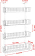 4 Tier Magnetic Spice Rack | Strongly Magnetic Spice Shelf with Utility Hooks | Refrigerator Spice Storage | Kitchen