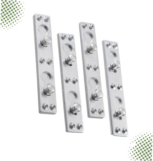 Holibanna 12 Pcs Bed Replacement Connectors, Hinge Hardware for Furniture Repair, Bed Rail Hanger Accessories
