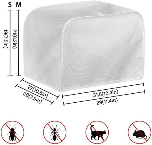 Butterfly Sunflower Retro Toaster Dust Cover for 4 Slice Microwave Oven Grill, Stain Resistant with Top Handle